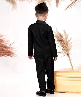 Black plain cotton tuxedo 3