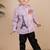 Purple embroidered cotton shirt