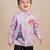 Purple embroidered cotton shirt