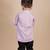 Purple embroidered cotton shirt