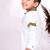 Beige embroidered cotton shirt