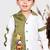 Beige embroidered cotton shirt