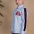 Blue embroidered cotton shirt