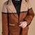 Brown plain cotton jacket set
