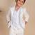 Beige plain satin suit