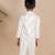 Beige plain satin suit