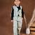 Green plain corduroy waist coat set