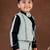 Green plain corduroy waist coat set