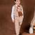 Beige plain corduroy waist coat set