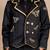 Black embroidered cotton blazer set