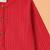 Boys red middle cut katha woven design cotton kurta pyjama set