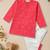 Boys pink floral mandala motif printed cotton kurta pyjama set