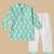 Boys aqua llama printed cotton kurta pyjama set