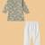 Boys green monkey printed cotton kurta pyjama set