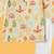 Boys yellow fern leaves printed cotton kurta pyjama set
