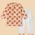 Boys Beige floral motif printed cotton kurta pyjama set