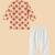Boys Beige floral motif printed cotton kurta pyjama set