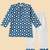 Boys blue ikat printed cotton kurta pyjama set