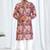 Multi-color patchwork printed soft cotton kurta pajama for men – stylish festive wear with white cotton pajama