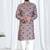 Multicolor geometric printed soft cotton kurta pajama for men     traditional festive wear with white cotton pajama