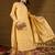 Women yellow chanderi woven design straight kurta trouser with dupatta