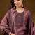 Women mauve chanderi woven design straight kurta trouser with dupatta
