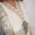 Off white beige viscose chanderi embroidered kurti pant & dupatta set