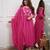 Pink muslin cotton embroidered anarkali gown with bottom & chanderi dupatta set