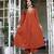 Rust orange embroidered rayon slub anarkali kurta with pant & chanderi cotton dupatta set