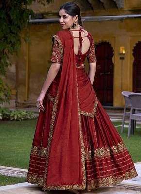 Rangoli Crush Chaniya Choli with Sequins and Thread Embroidery Work 2