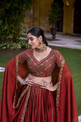 Rangoli Crush Chaniya Choli with Sequins and Thread Embroidery Work 3