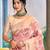 Sangam prints pastel pink cotton silk woven work traditional saree