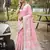 Sangam prints baby pink silk woven work traditional saree