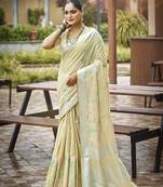 Sangam prints pista green silk woven work traditional saree