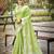 Sangam prints green silk woven work traditional saree