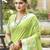 Sangam prints green silk woven work traditional saree