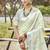 Sangam prints off-white silk woven work traditional saree