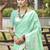 Sangam prints sea green silk woven work traditional saree