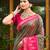 Sangam prints  olive green silk woven work traditional saree