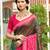 Sangam prints olive green silk woven work traditional saree