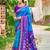 Sangam prints blue  silk woven work traditional saree