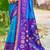 Sangam prints blue  silk woven work traditional saree