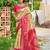 Sangam prints cream  silk woven work traditional saree