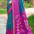 Sangam prints teal blue silk woven work traditional saree