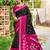 Sangam prints black and pink silk woven work traditional saree