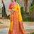 Sangam prints yellow silk woven work traditional saree