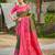 Sangam prints green and pink silk woven work traditional saree