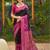 Sangam prints black and pink silk woven work traditional saree