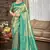 Sangam prints green kanjivaram silk woven work traditional saree