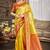 Sangam prints yellow kanjivaram silk woven work traditional saree